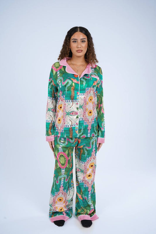 Blue Green Snake Pajama