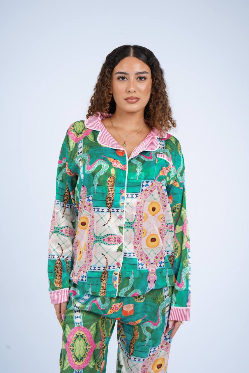 Blue Green Snake Pajama